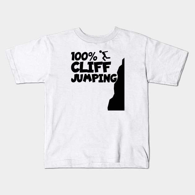 Cliff jumping Kids T-Shirt by maxcode